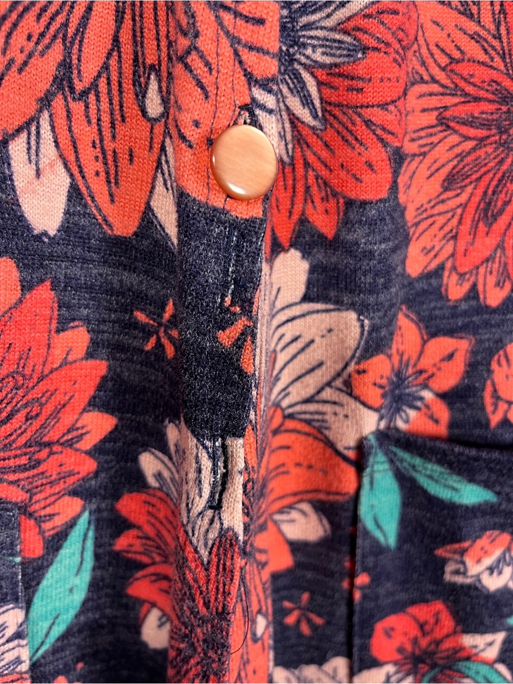 LuLaRoe Floral Duster Cardigan Size Medium - Picture 12 of 16